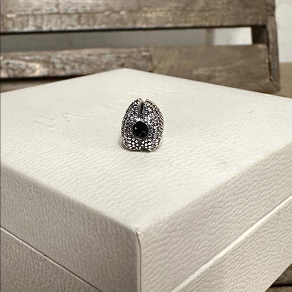 Pandora great shape open my heart pave clear cz crystal safety clip s925 charm - Picture 2 of 4